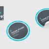 Three Round Sticker Mockup PSD Download - Image 2