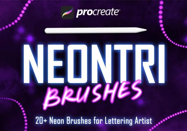 Neon Procreate Brushes Set