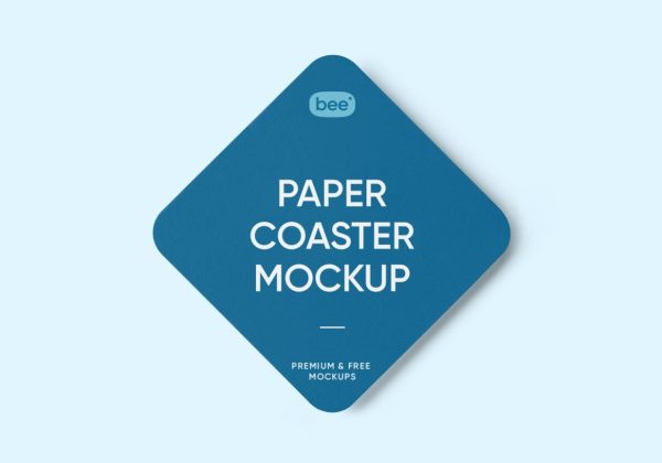 Paper Coaster Mockup PSD