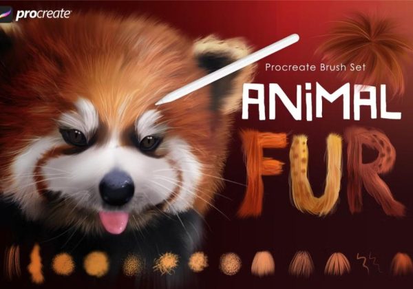 Realistic Animal Fur Procreate Brushes