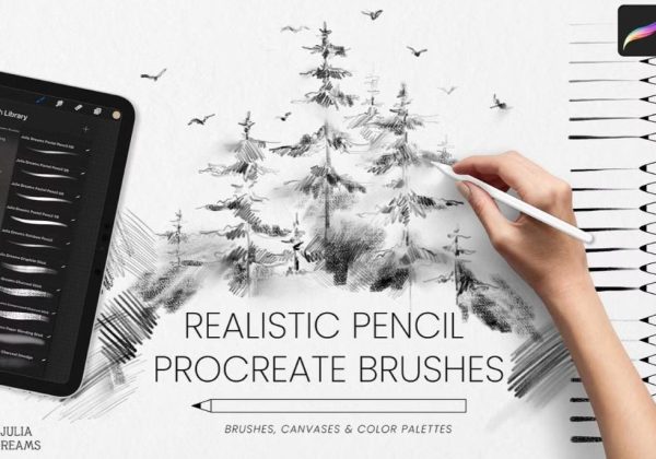 Realistic Pencil Procreate Brushes Set