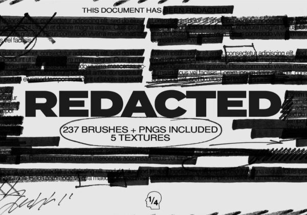 Redacted Photoshop Brushes Download