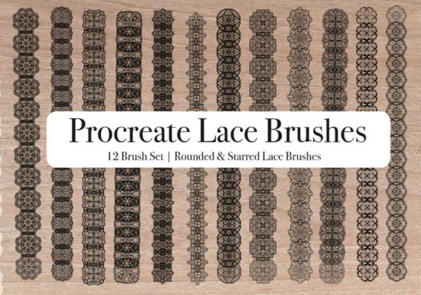 Rounded and Starred Lace Brushes