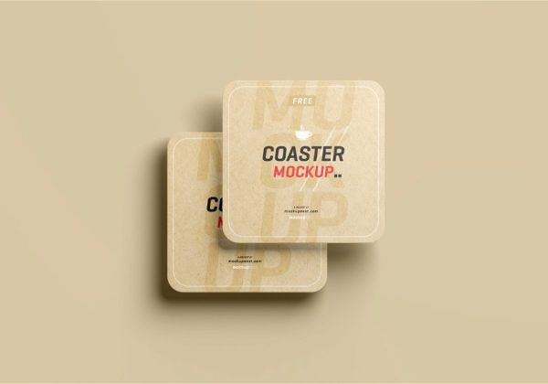 Rounder Coaster Mockup PSD