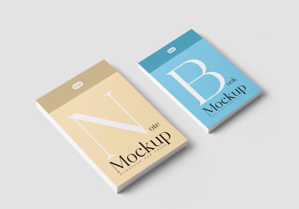 Top View Notebook Mockup PSD