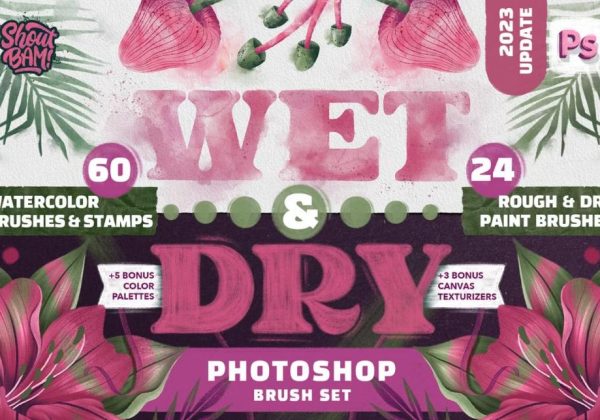 Wet and Dry Photoshop Brushes